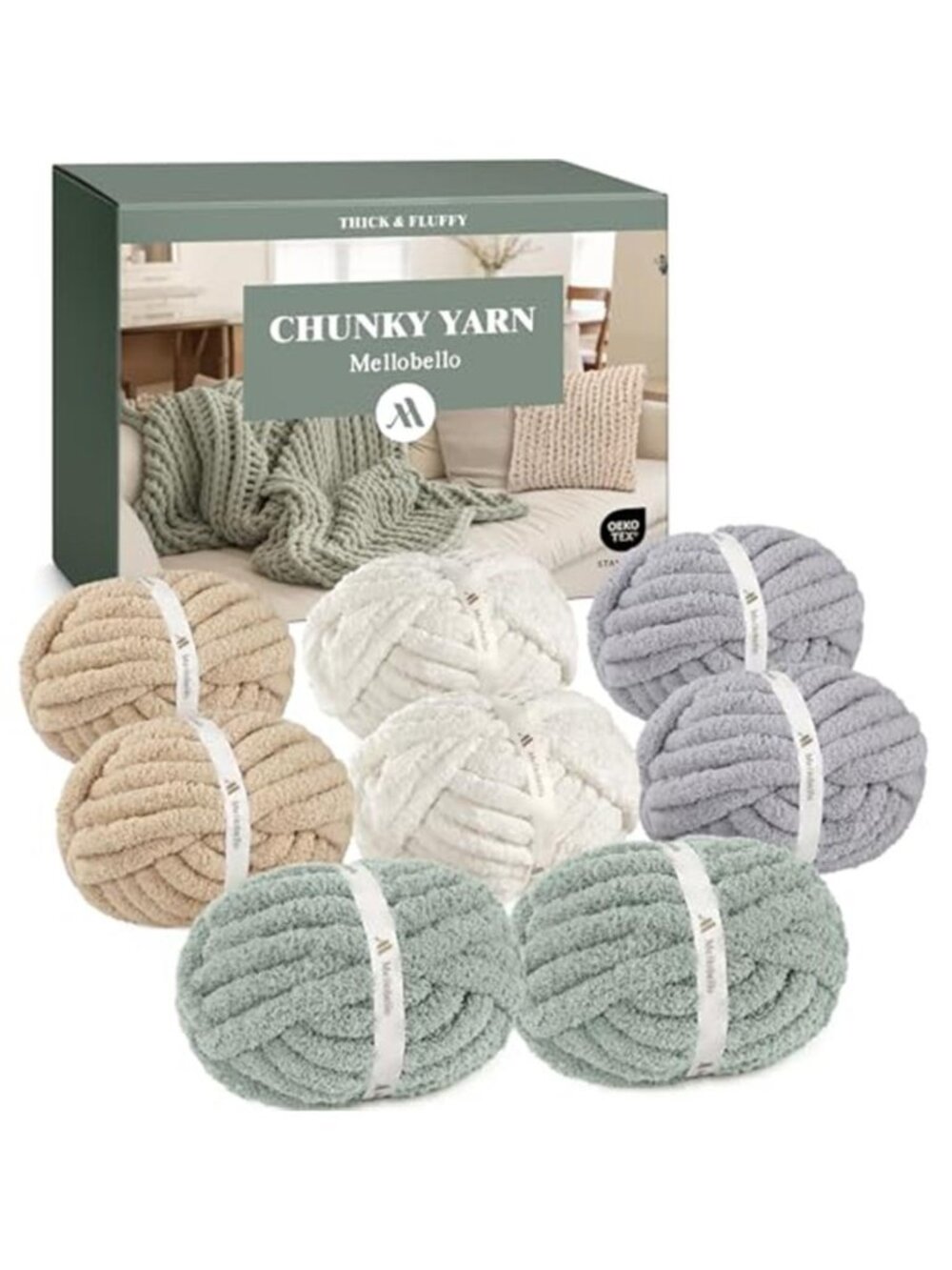 Super Bulky Chenille Yarn Soft Jumbo Chunky Knitting Crochet Blanket Yarn